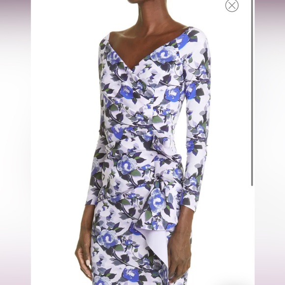 NWT sz 4 CHIARA BONI Silveria Dress LA PETITE ROBE Roses Floral Wedding Reunion - Picture 12 of 16